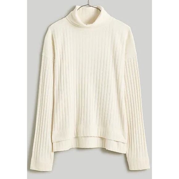 Madewell Tops - Madewell Relaxed Turtleneck Tee Long Sleeve Trendy Shirt US Women's XXS New